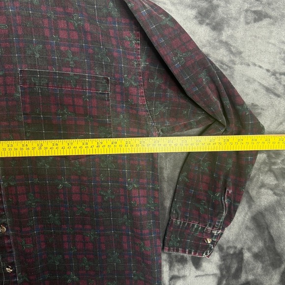Vintage FRANK Single Pocket Long Sleeve Collard Shirt Button Down Size Medium - Picture 5 of 7